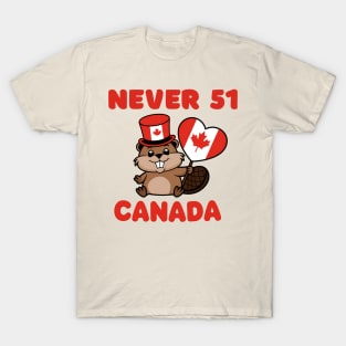 Never 51st' State Canada Flag T-Shirt